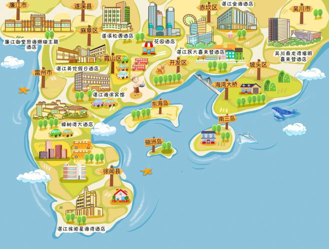 道滘镇手绘地图旅游的艺术指南